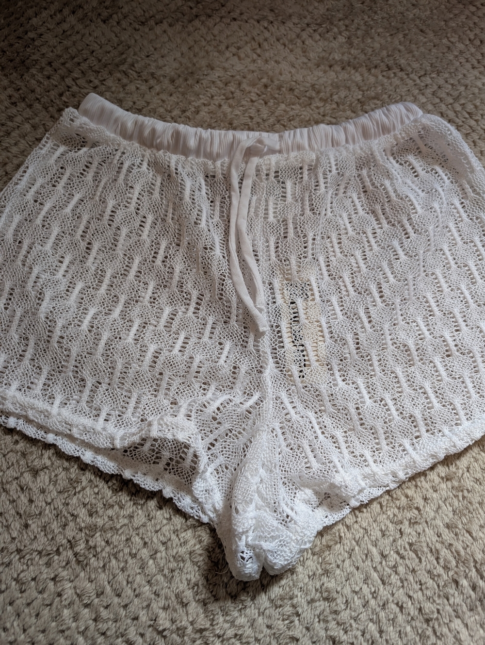 No Boundaries White Crochet Lace Shorts